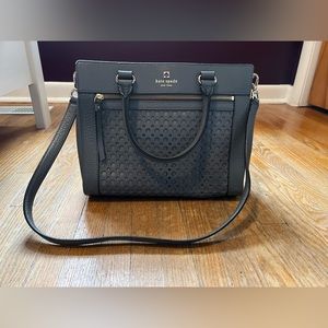 Kate spade romy perri lane shoulder bag in dark gray